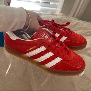 Adidas Gazelle Indoor Bold Orange Gum W6 NWT
